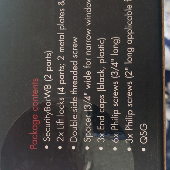 SECURITYMAN Window Security Lock Bar Black Adjustable 14.25”-37”, Originally $35 - Picture 11 of 12